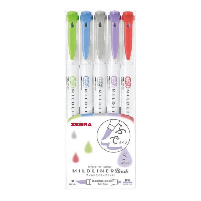 ZEBRA Mildliner Brush Pen Set
